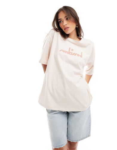 T-shirt oversize à imprimé Sunkissed ton sur ton - Asos Design - Modalova