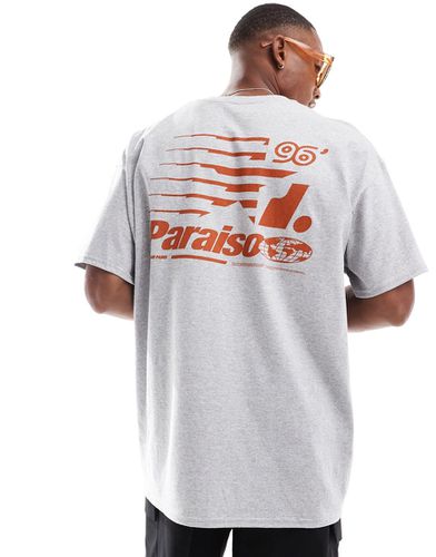 T-shirt oversize à imprimé Paraiso dans le dos - chiné - Asos Design - Modalova