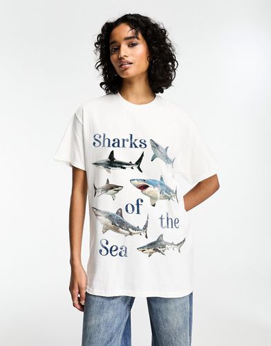 T-shirt oversize à imprimé requins - Asos Design - Modalova