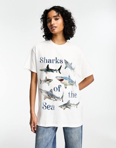 T-shirt oversize à imprimé requins - Asos Design - Modalova