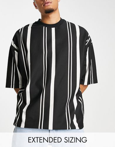 T-shirt oversize à rayures verticales - et écru - Asos Design - Modalova