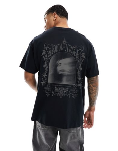 T-shirt oversize avec imprimé grunge sur le devant et au dos - Asos Design - Modalova