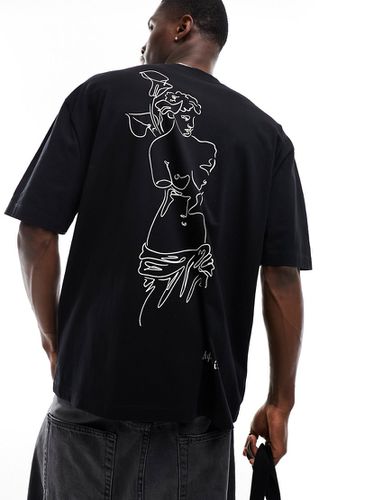 T-shirt oversize avec imprimé esquissé au dos - Asos Design - Modalova