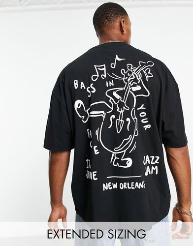 T-shirt oversize avec imprimé esquisse dans le dos - Asos Design - Modalova
