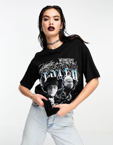 T-shirt oversize avec imprimé et Oncle Fétide Wednesday Addams sous licence - Asos Design - Modalova