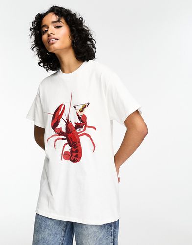 T-shirt oversize avec imprimé homard martini - Asos Design - Modalova