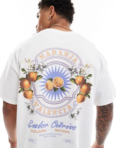 T-shirt oversize avec imprimé oranges au dos - Asos Design - Modalova