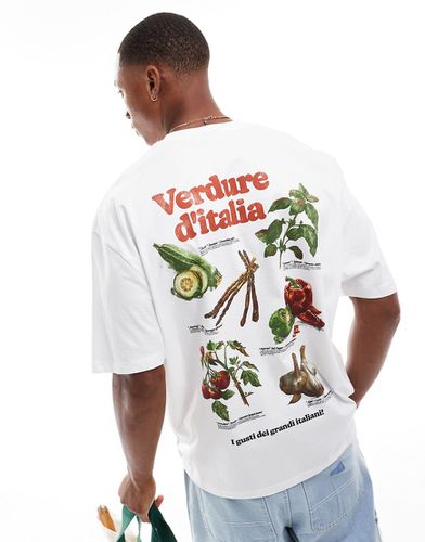 T-shirt oversize avec imprimé légumes au dos - Asos Design - Modalova