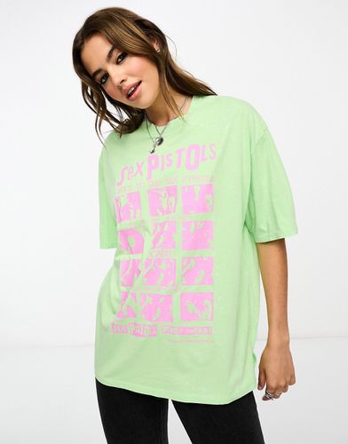 T-shirt oversize avec imprimé Sex Pistols sous licence de couleur vive - Asos Design - Modalova