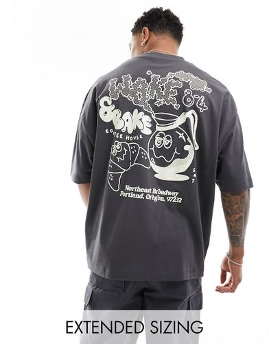 T-shirt oversize avec imprimé style skateur au dos - Asos Design - Modalova
