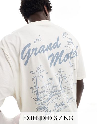 T-shirt oversize avec imprimé paysage dans le dos - cassé - Asos Design - Modalova