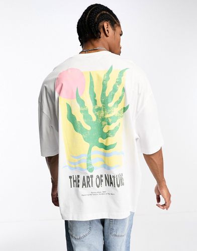 T-shirt oversize avec imprimé palmier au dos - Asos Design - Modalova