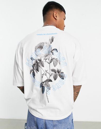 T-shirt oversize avec imprimé photo fleuri au dos - Asos Design - Modalova