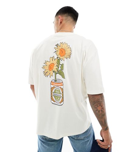 T-shirt oversize avec imprimé tournesol au dos - Asos Design - Modalova