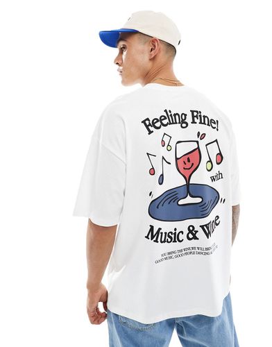 T-shirt oversize avec imprimé vin style BD au dos - Asos Design - Modalova