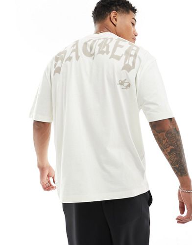 T-shirt oversize avec inscription au dos - cassé - Asos Design - Modalova