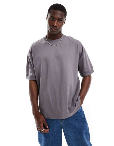 T-shirt oversize basique en tissu épais 240 g/m² - Anthracite - Asos Design - Modalova