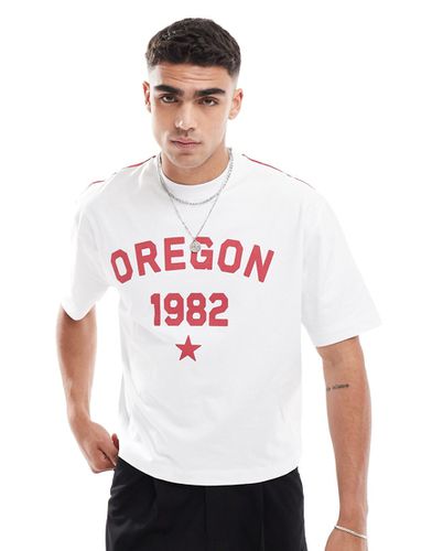 T-shirt oversize coupe carrée avec imprimé Oregon - Asos Design - Modalova