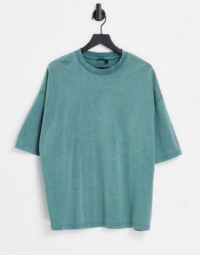 T-shirt oversize en coton mélangé - délavé à l'acide - MGREEN - Asos Design - Modalova