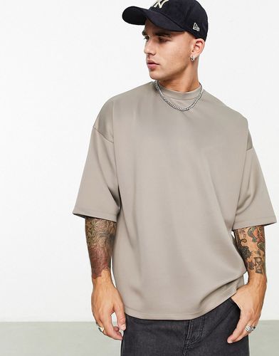 T-shirt oversize en néoprène - Beige foncé - Asos Design - Modalova