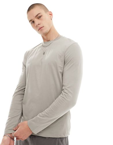 T-shirt ras de cou à manches longues - Kaki - Asos Design - Modalova