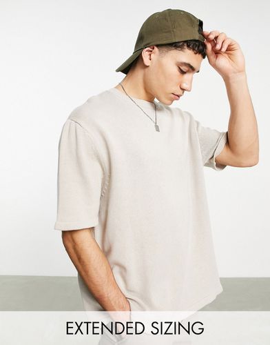 T-shirt ras de cou en maille de coton d'épaisseur moyenne - Asos Design - Modalova
