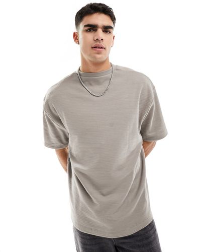 T-shirt ras de cou texturé - Gris - Asos Design - Modalova