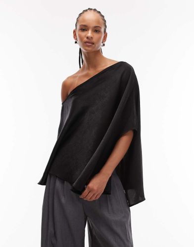 Top asymtrique style cape en satin - Asos Design - Modalova