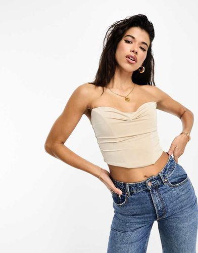 Top sans manches façon corset - Taupe - Asos Design - Modalova