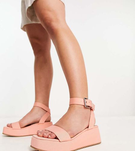 Tati - Sandales larges à plateforme - Pêche - Asos Design - Modalova