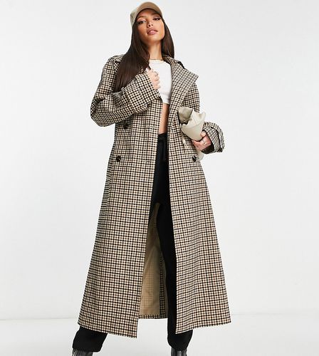 ASOS DESIGN Tall - Trench-coat à carreaux - Marron - Asos Tall - Modalova