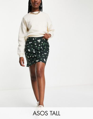 Tall - Mini-jupe nuisette à imprimé floral - Vert - Asos Design - Modalova
