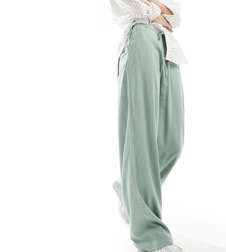 Tall - Pantalon large à enfiler en lin mélangé - Asos Design - Modalova