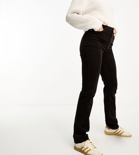 Tall - Pantalon slim en velours côtelé - Chocolat - Asos Design - Modalova