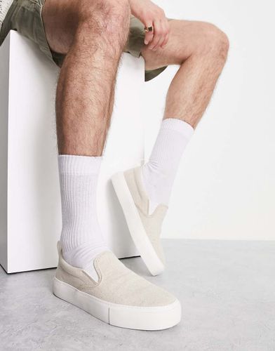 Tennis à enfiler à semelle épaisse - Taupe - Asos Design - Modalova