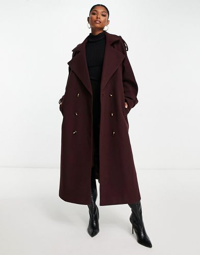 Trench-coat habillé - Bordeaux - Asos Design - Modalova