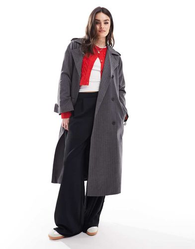 Trench-coat oversize à rayures fines - Asos Design - Modalova