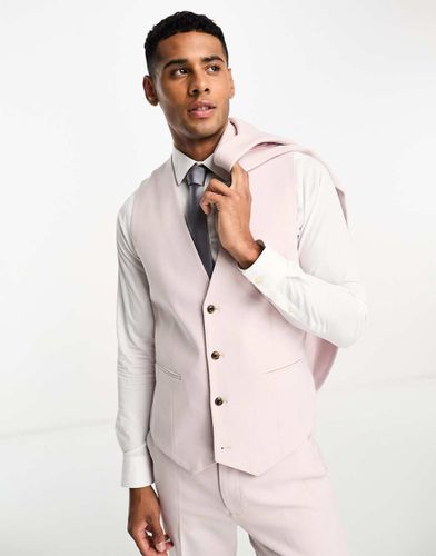 Veston de costume Oxford ajusté - Vieux rose - Asos Design - Modalova