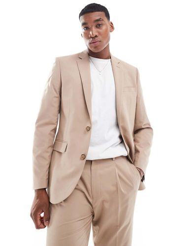 Veste de costume ajustée - Beige - Asos Design - Modalova