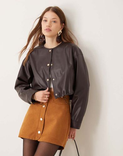 Veste en similicuir avec col - Asos Design - Modalova