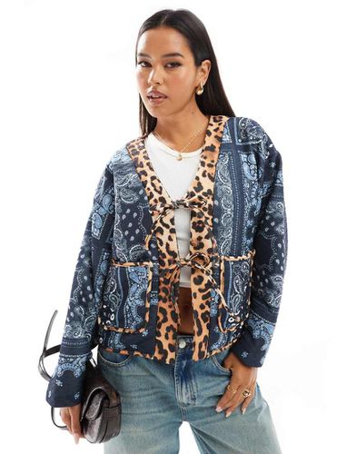 Veste matelassée - Imprimé bandana et léopard - Asos Design - Modalova