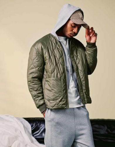 Veste matelasse oversize - Kaki - Asos Design - Modalova