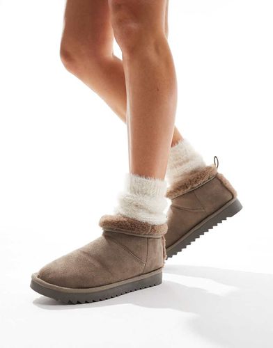 Zightly - Chaussons bottes - Taupe - Asos Design - Modalova