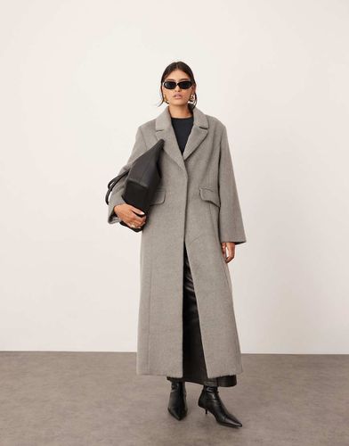 Manteau long oversize coupe habillée épurée en laine mélangée - pâle - Asos Edition - Modalova