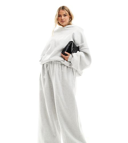 Curve - Pantalon de jogging ample coupe oversize en tissu épais de qualité supérieure avec surpiqûres - chiné - Asos Edition - Modalova