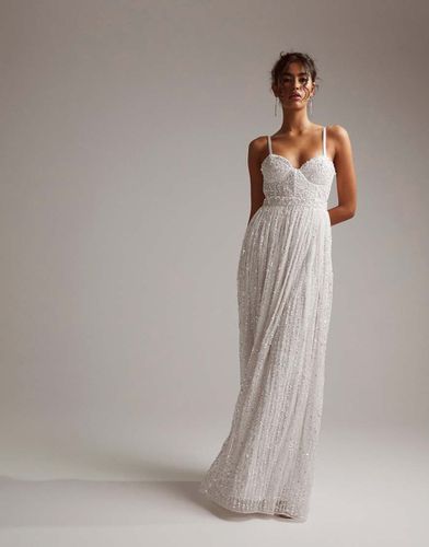 ASOS EDITION - Esme - Robe de mariée à corset ornementé avec bretelles fines et jupe fluide - Asos Design - Modalova