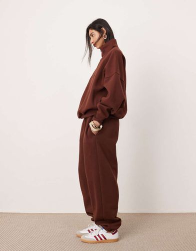 Premium - Pantalon de jogging oversize en tissu épais - Chocolat - Asos Edition - Modalova