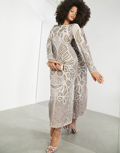 Robe moulante mi-longue avec sequins placés - Blush - Asos Edition - Modalova