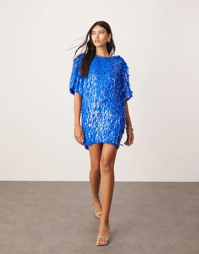 Robe t-shirt courte à sequins en 3D - Asos Edition - Modalova