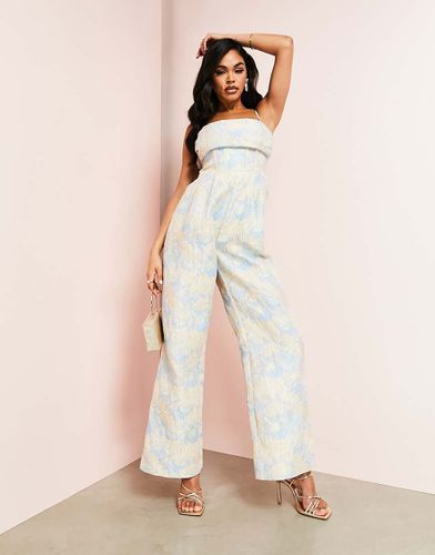 Combinaison large en jacquard à fleurs - Asos Luxe - Modalova